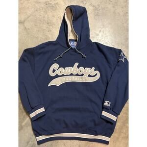 Vintage Starter Dallas Cowboys NFL Large Hoodie Sweatshirt